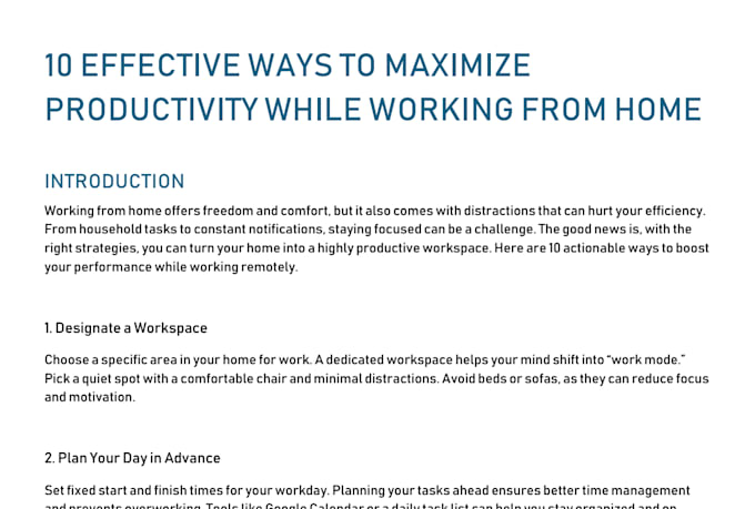 write professional articles for any niche